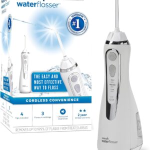 waterpik cordless advanced irrigador oral portátil recarregável wp580 color branco